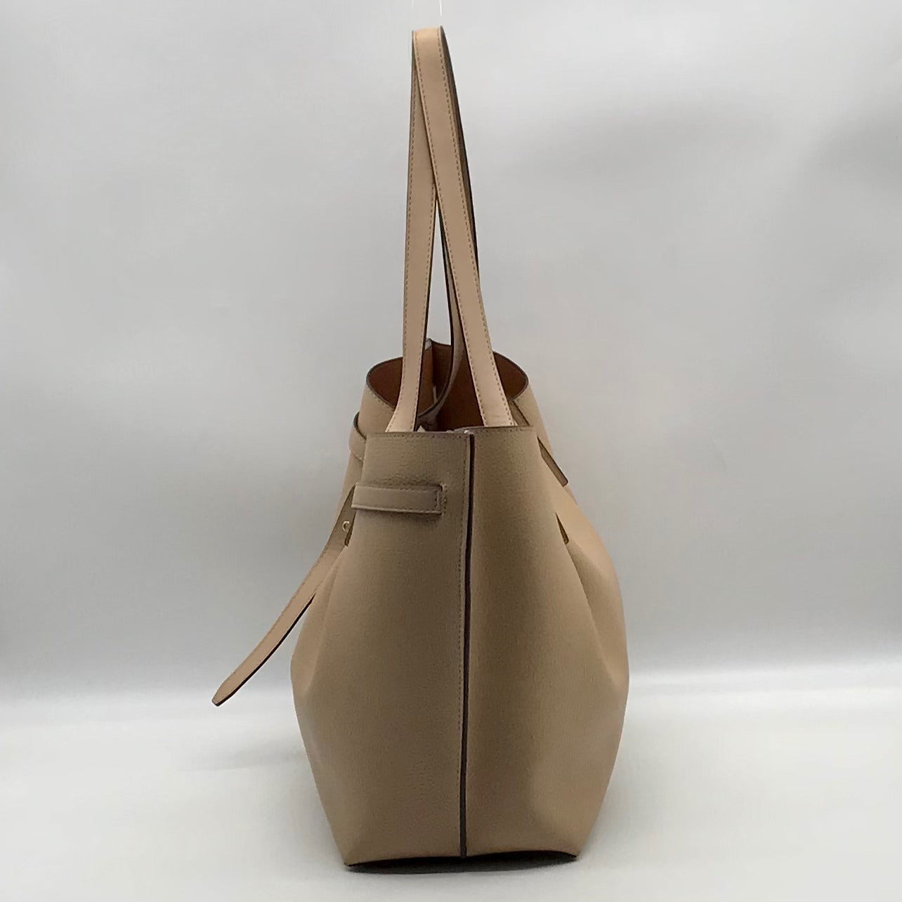 Michael Kors Taupe Pebbled Leather Emilia Large East West Tote Bag