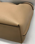 Michael Kors Taupe Pebbled Leather Emilia Large East West Tote Bag