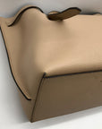 Michael Kors Taupe Pebbled Leather Emilia Large East West Tote Bag