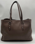 Kate Spade Grayish Pebbled Leather Taupe Color Tote Bag