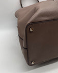 Kate Spade Grayish Pebbled Leather Taupe Color Tote Bag
