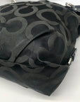 Coach Black Signature Canvas Hobo Bag 14147