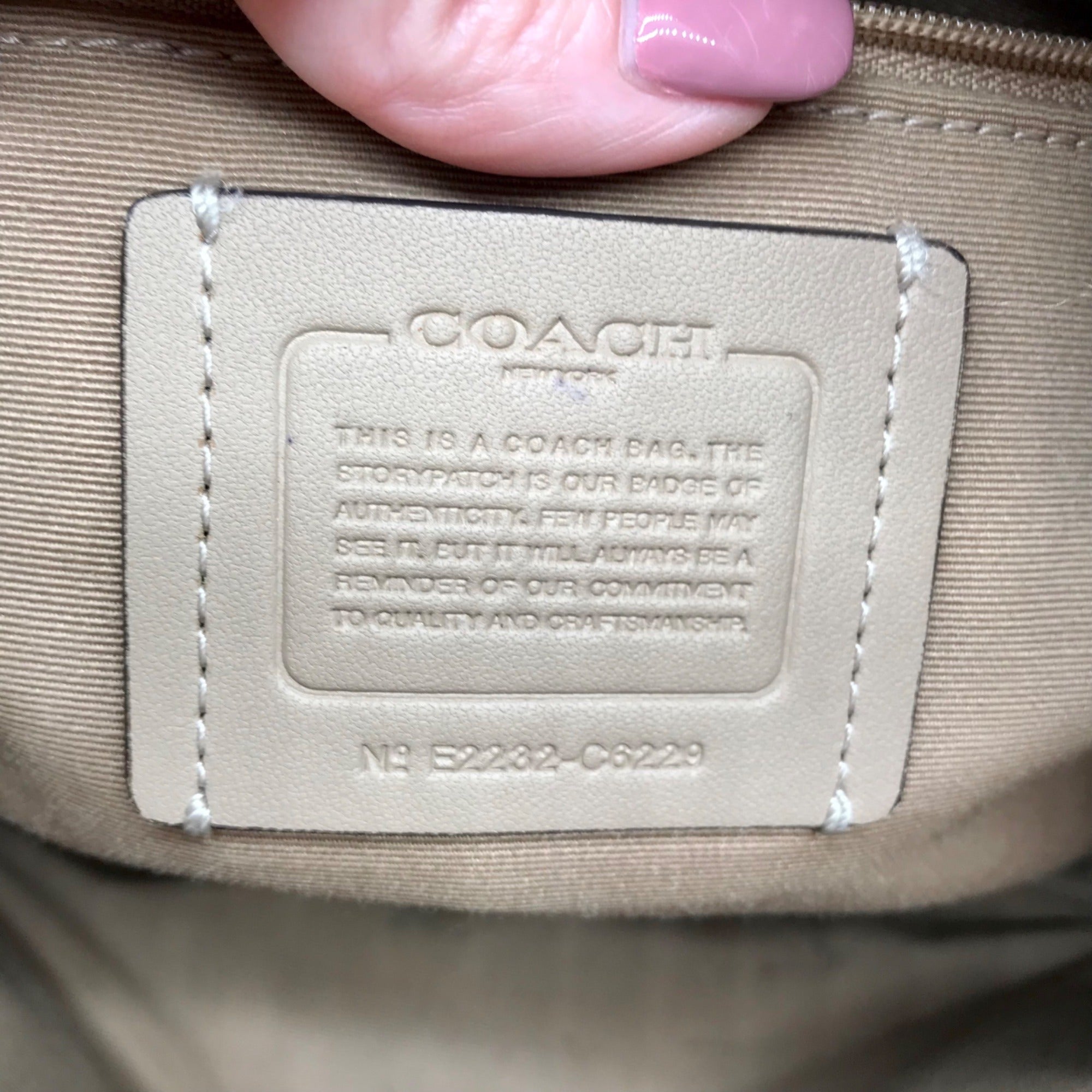 Coach Chalk Pebbled Leather Kacey Convertible Satchel C6229