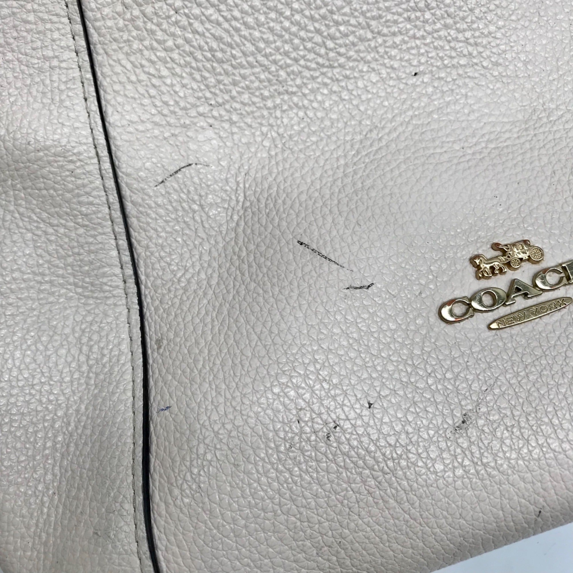 Coach Chalk Pebbled Leather Kacey Convertible Satchel C6229