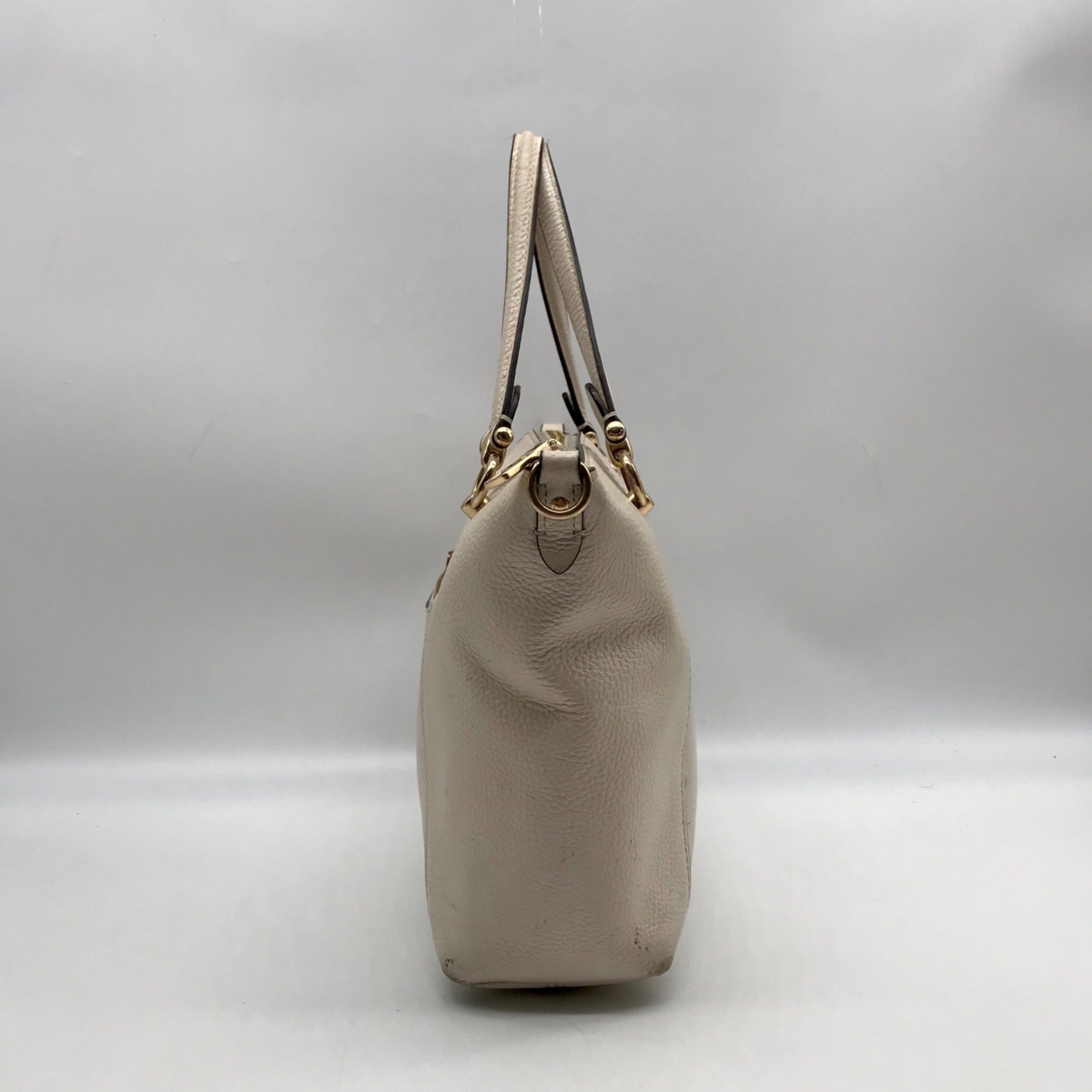 Coach Chalk Pebbled Leather Kacey Convertible Satchel C6229