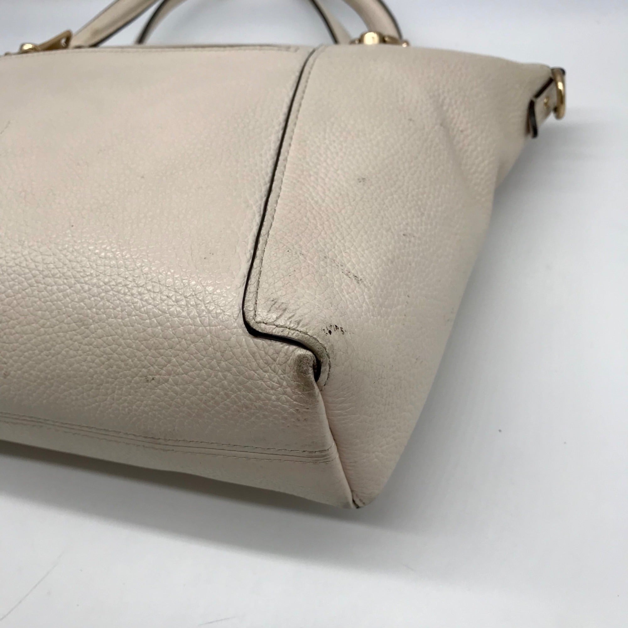 Coach Chalk Pebbled Leather Kacey Convertible Satchel C6229