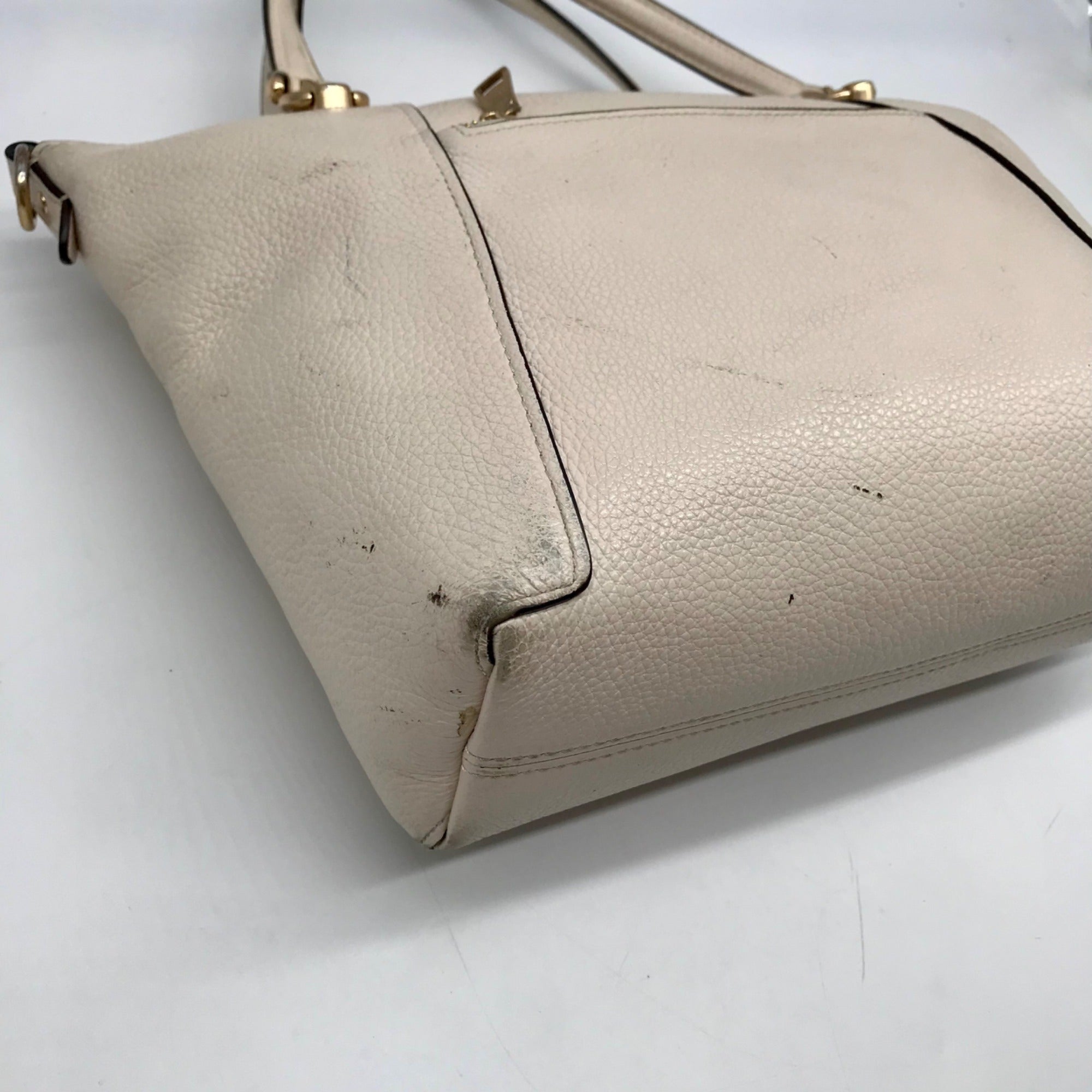 Coach Chalk Pebbled Leather Kacey Convertible Satchel C6229