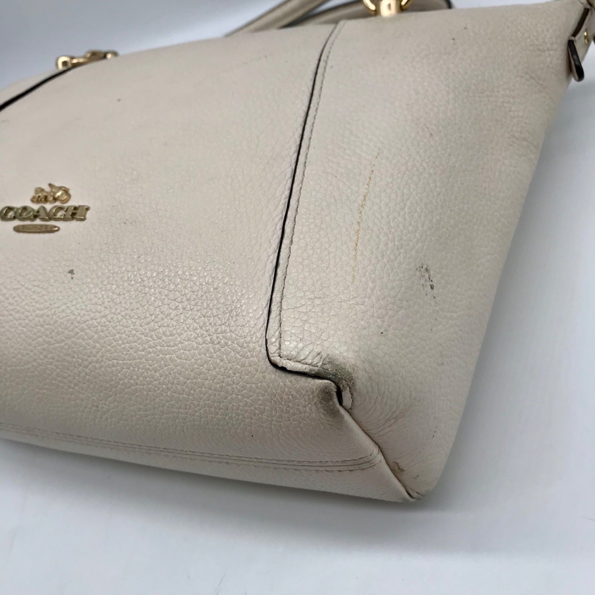 Coach Chalk Pebbled Leather Kacey Convertible Satchel C6229