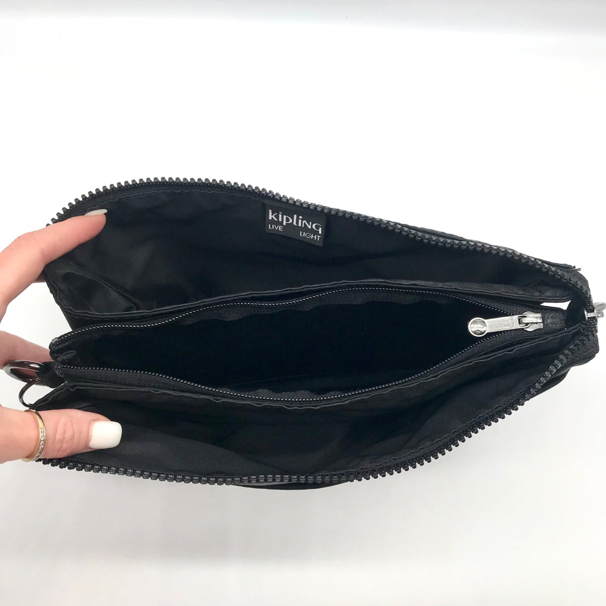 Kipling Riri Endless Black Nylon Crossbody Bag
