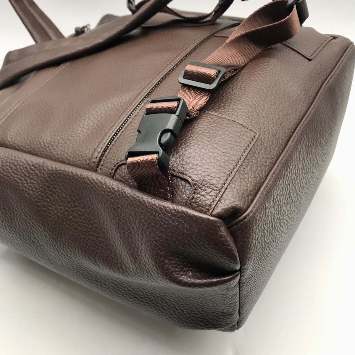 Louenhide Brown Vegan Leather Large Bronx Backpack