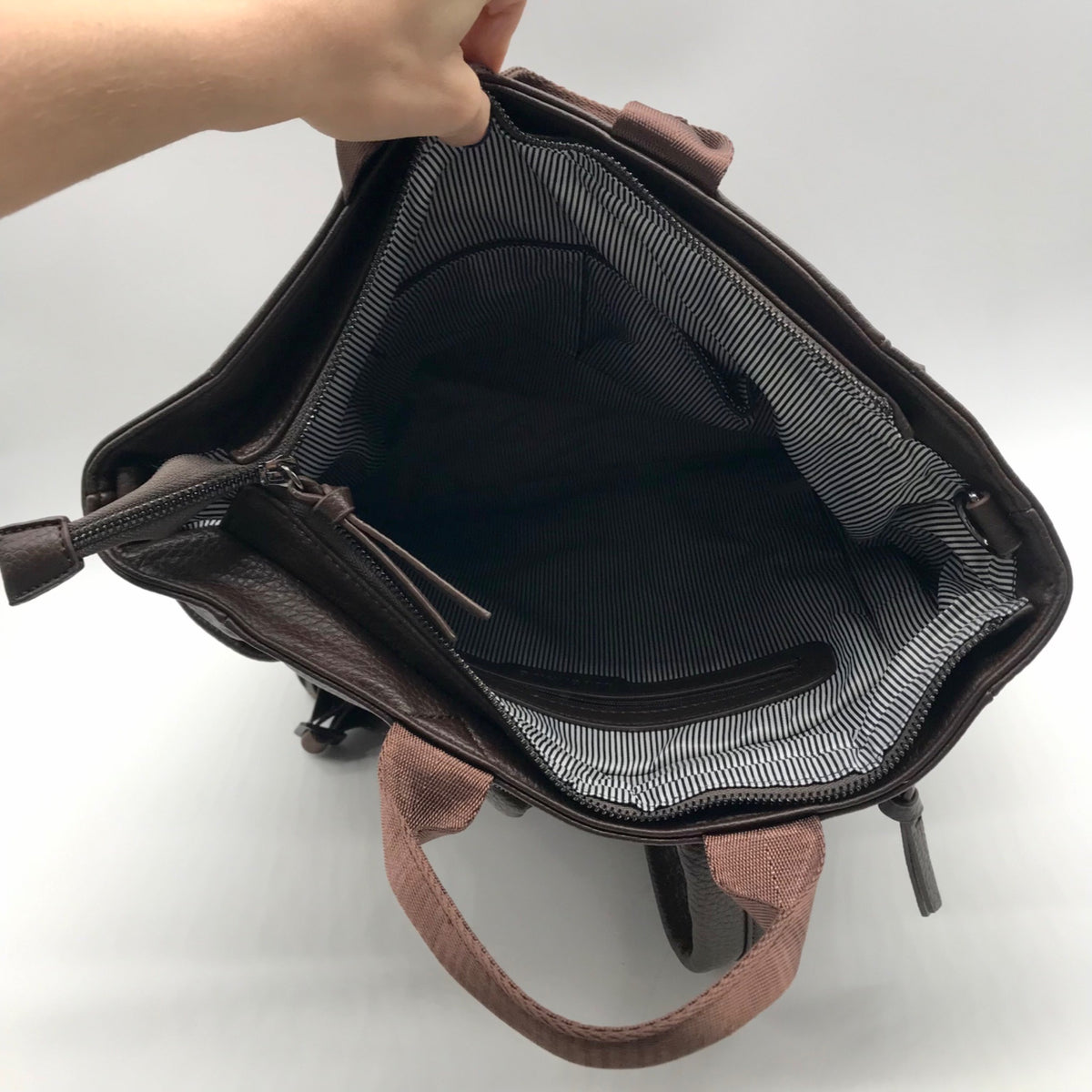 Louenhide Brown Vegan Leather Large Bronx Backpack