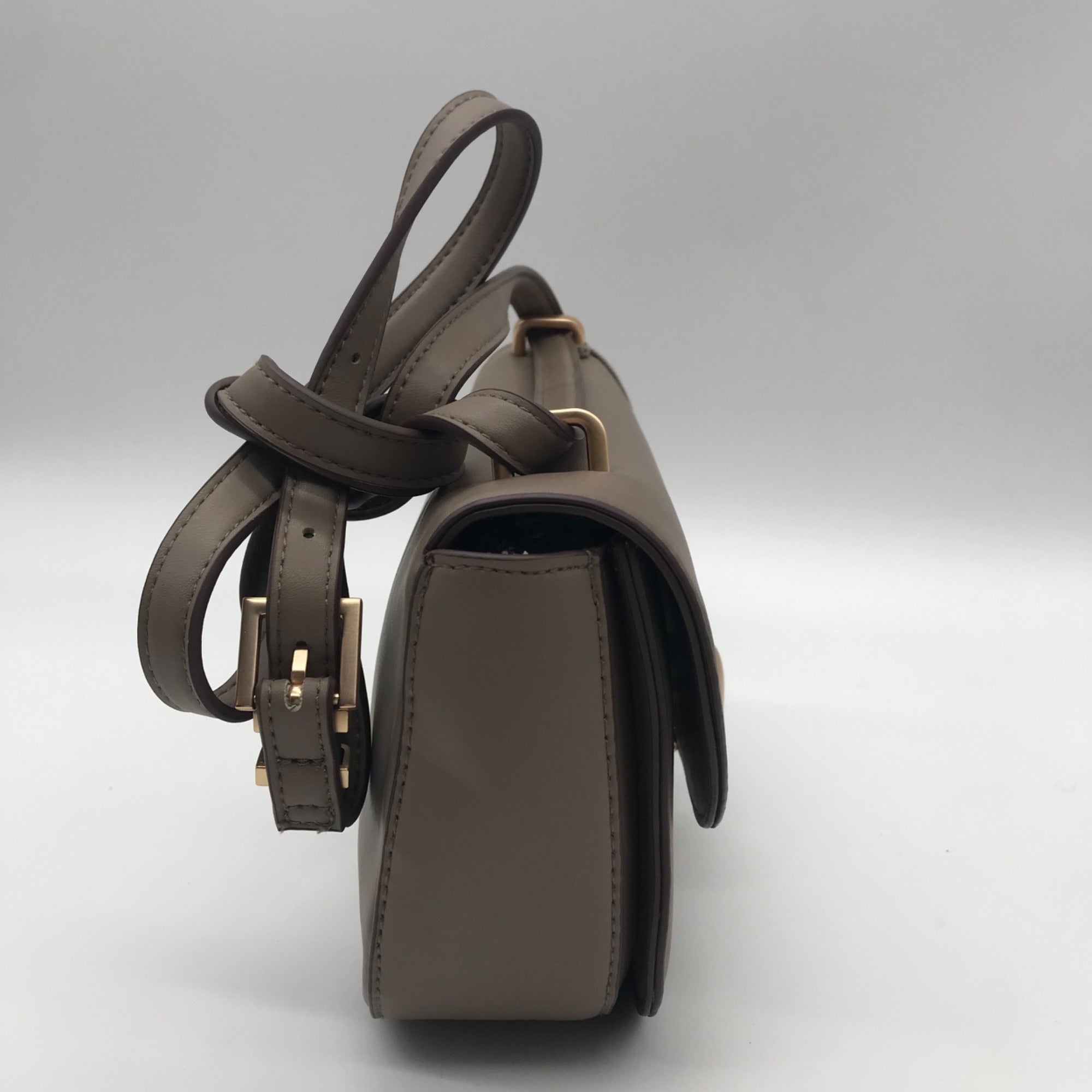 A New Day Soft Taupe Faux Leather Reversible Shoulder Bag
