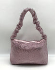 I.N.C. International Concepts Pink Mesh Scrunch Shoulder Bafg