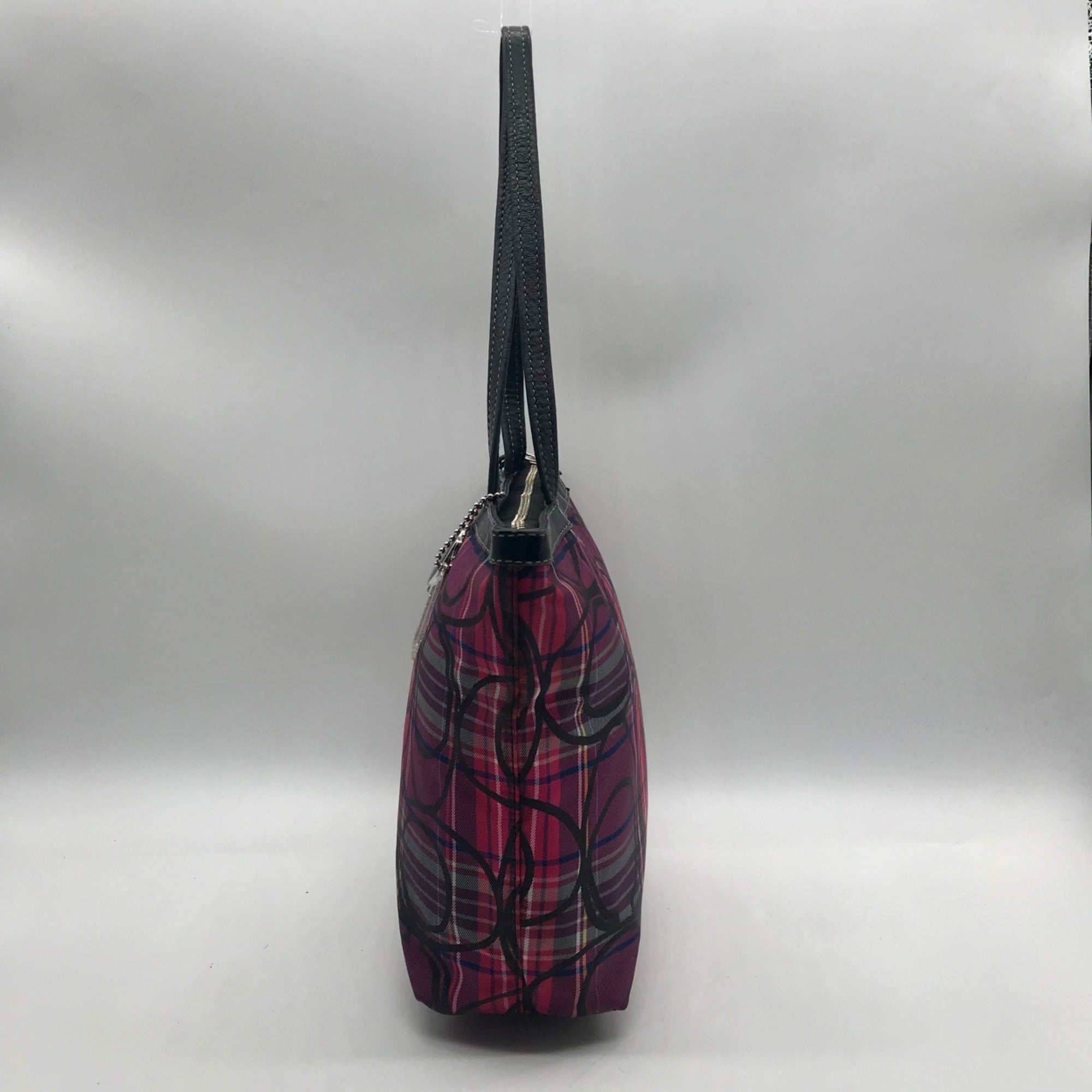 Coach Poppy Tartan Plaid Signature Tote Bag F15229