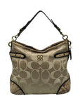 Coach Colette Beige Sateen Snakeskin Hobo Bag-16408