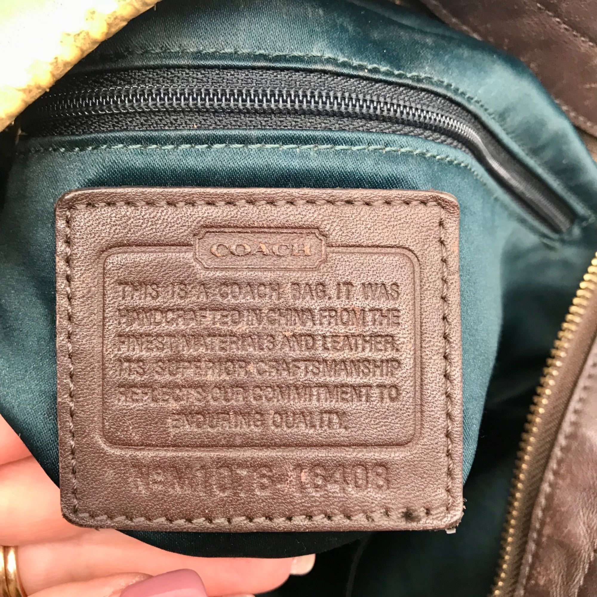 Coach Colette Beige Sateen Snakeskin Hobo Bag-16408