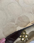 Coach Colette Beige Sateen Snakeskin Hobo Bag-16408