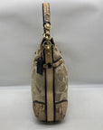 Coach Colette Beige Sateen Snakeskin Hobo Bag-16408