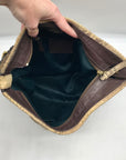 Coach Colette Beige Sateen Snakeskin Hobo Bag-16408