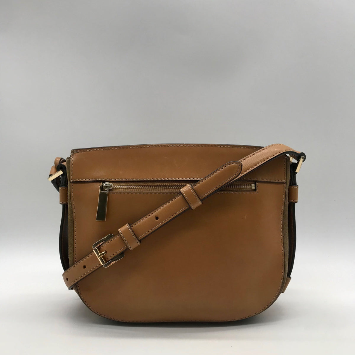 Michael Kors Brown Romy Medium Suede Messenger Bag
