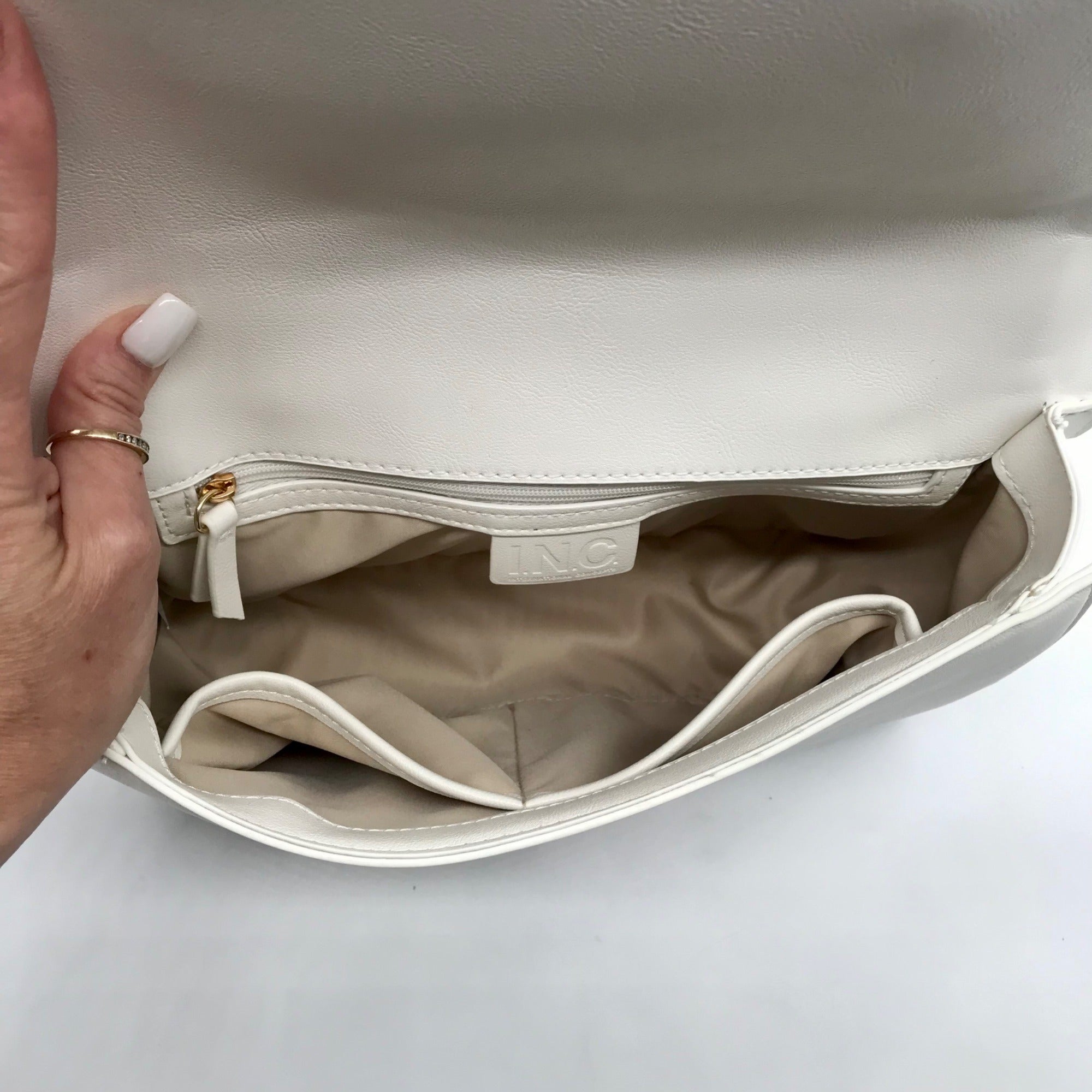 I.N.C. International Concepts Vanilla Ajae Flap Floral Crossbody Bag