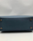 Michael Kors Blue Saffiano Leather Selma Satchel
