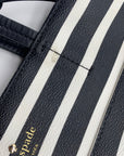 Kate Spade Hyde Lane Black & White Striped Riley Tote