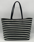 Kate Spade Hyde Lane Black & White Striped Riley Tote