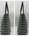 Kate Spade Hyde Lane Black & White Striped Riley Tote