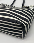 Kate Spade Hyde Lane Black & White Striped Riley Tote