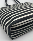 Kate Spade Hyde Lane Black & White Striped Riley Tote