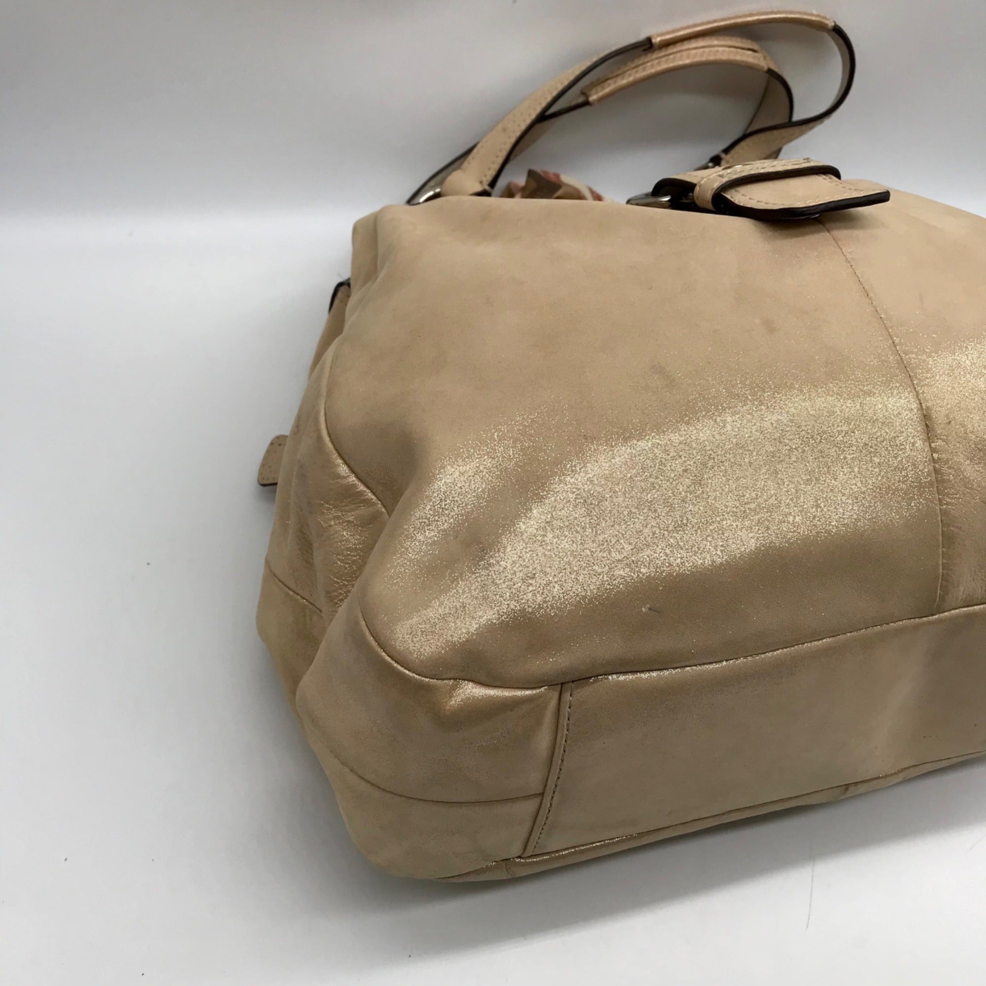 Coach Metallic Gold Leather Soho Lynn Hobo Bag F17092