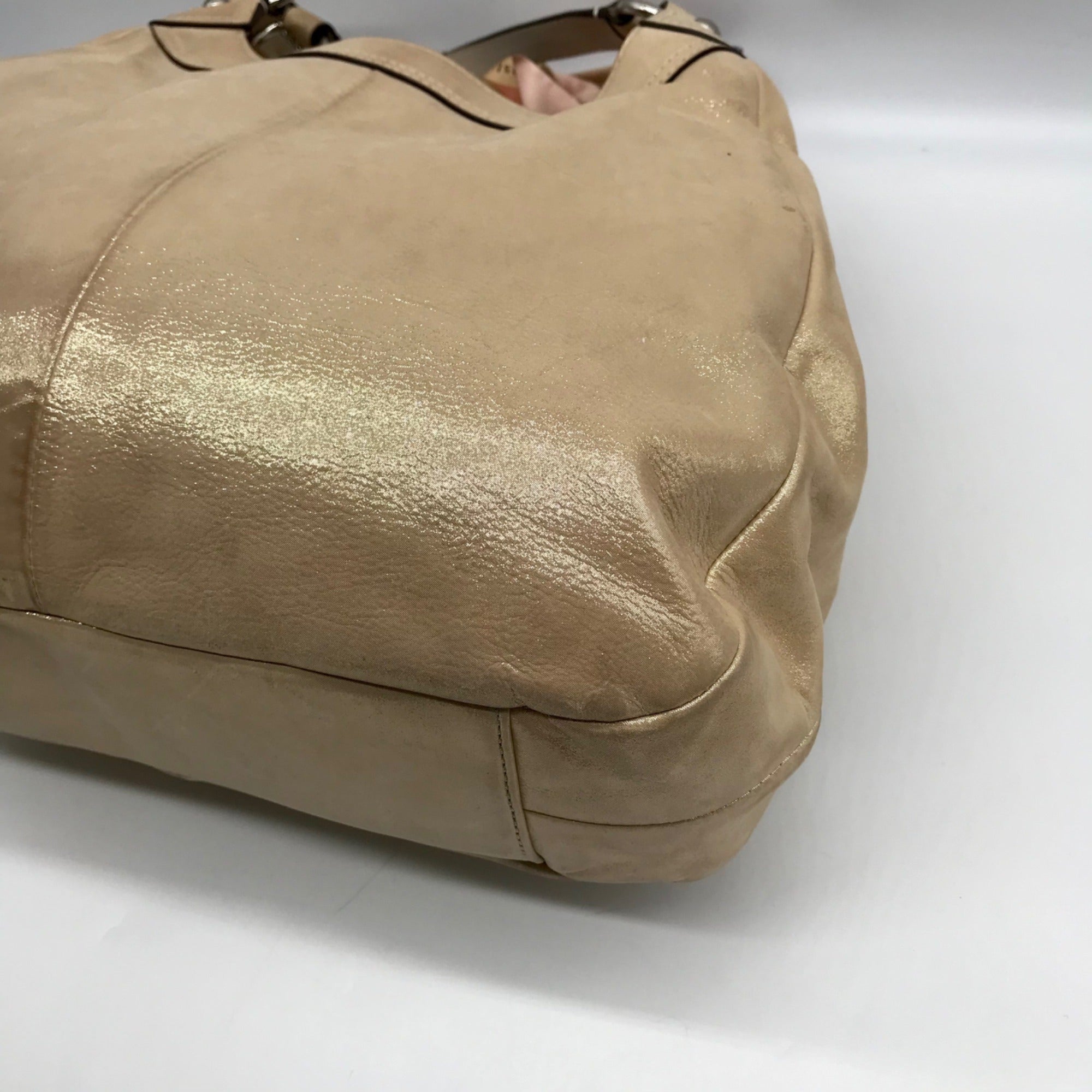 Coach Metallic Gold Leather Soho Lynn Hobo Bag F17092