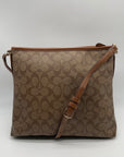 Coach Brown Signature Coated Canvas Messenger Bag F53297
