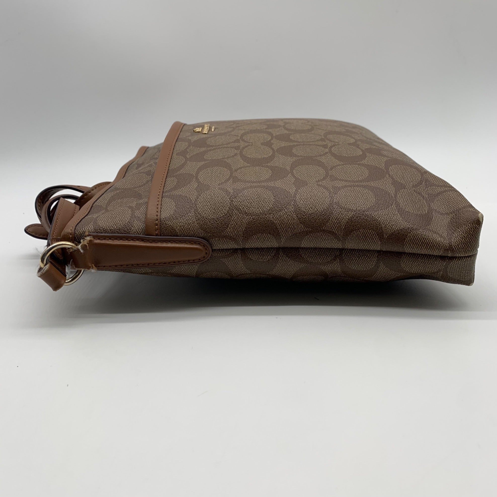 Coach Brown Signature Coated Canvas Messenger Bag F53297