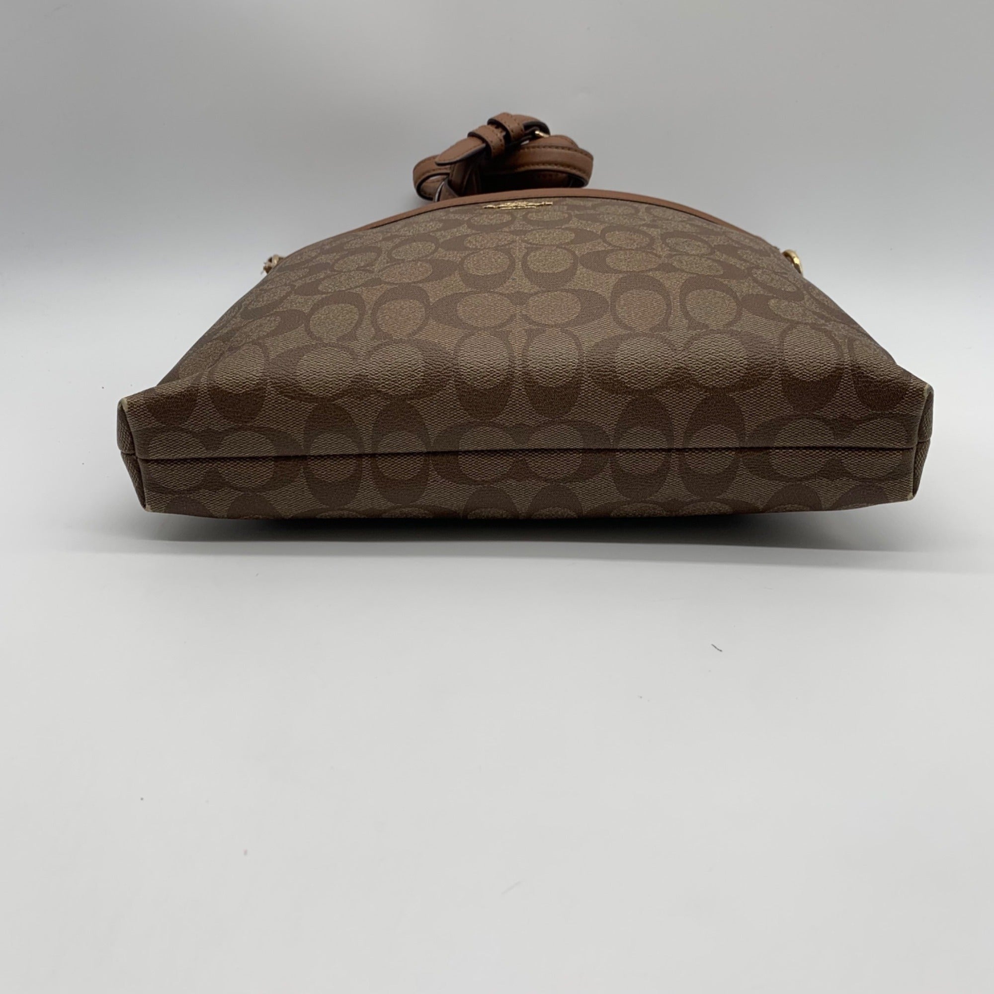 Coach Brown Signature Coated Canvas Messenger Bag F53297