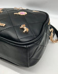 Juicy Couture Black Quilted Juicy Girl Only Camera Crossbody Bag