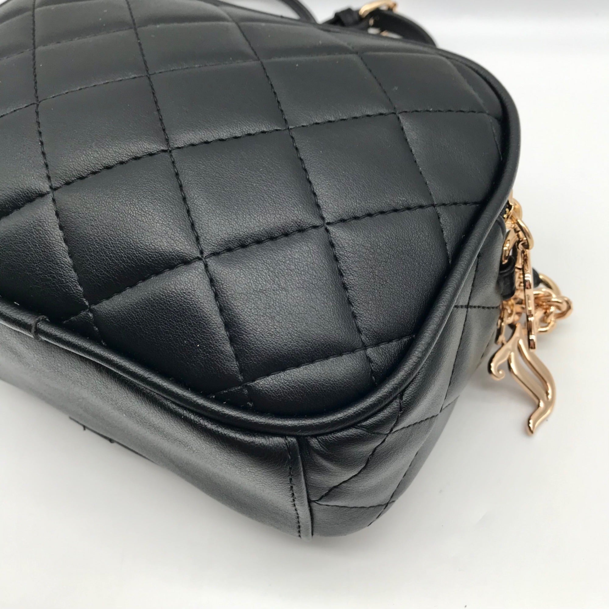 Juicy Couture Black Quilted Juicy Girl Only Camera Crossbody Bag