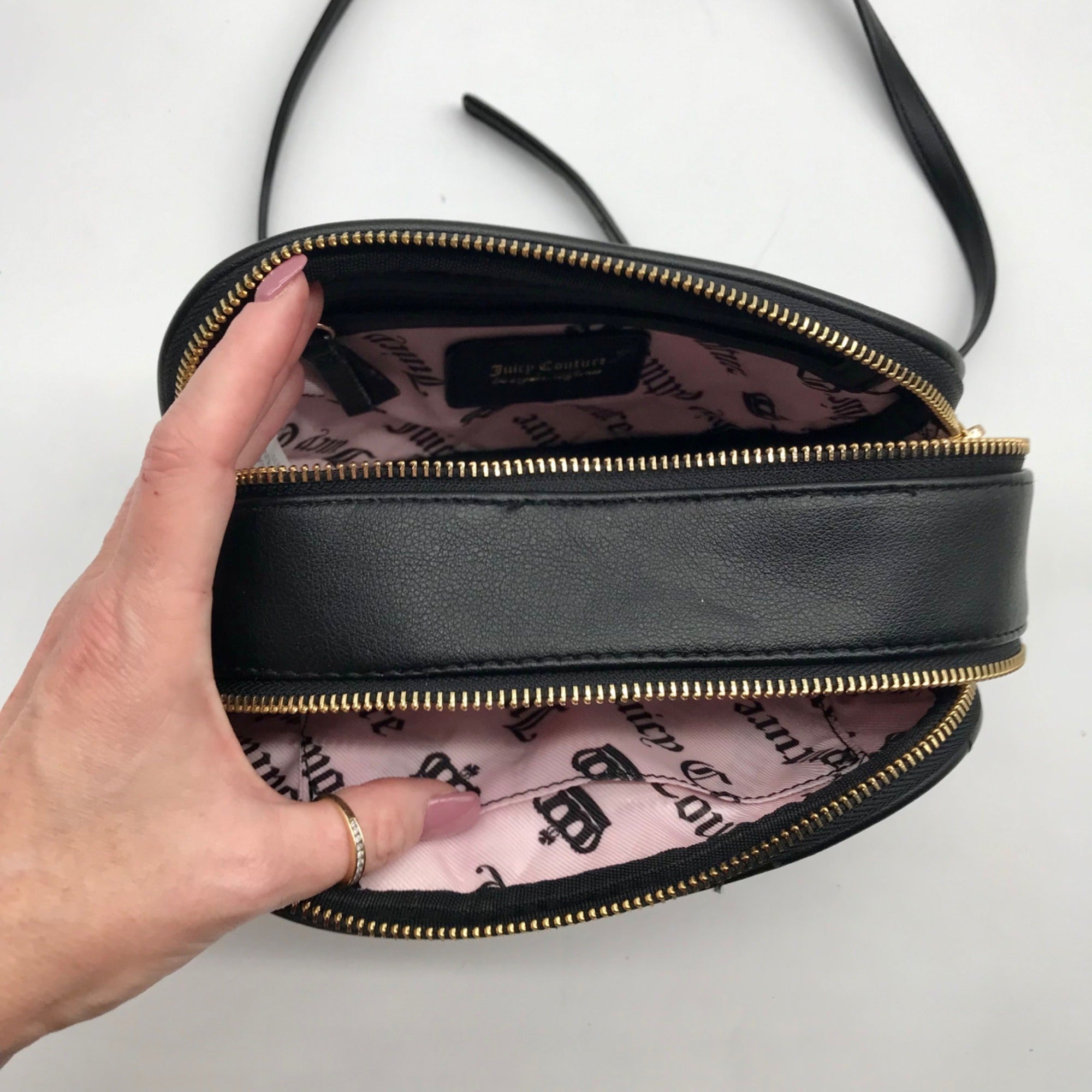 Juicy Couture Black Quilted Juicy Girl Only Camera Crossbody Bag