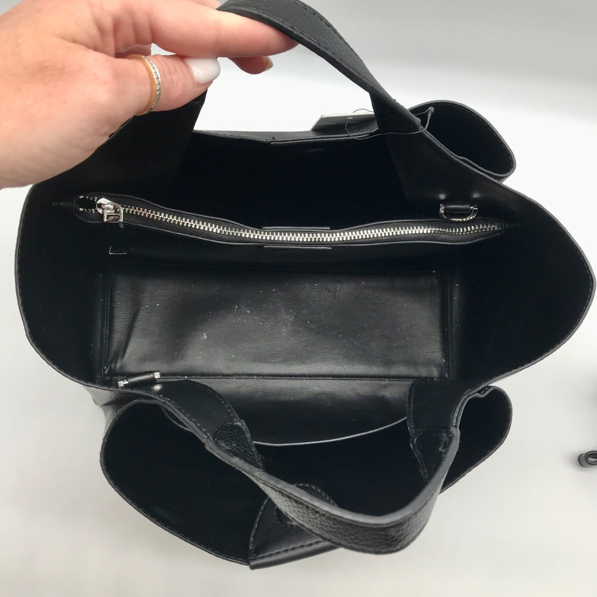 DKNY Black Top Handle Willa Satchel