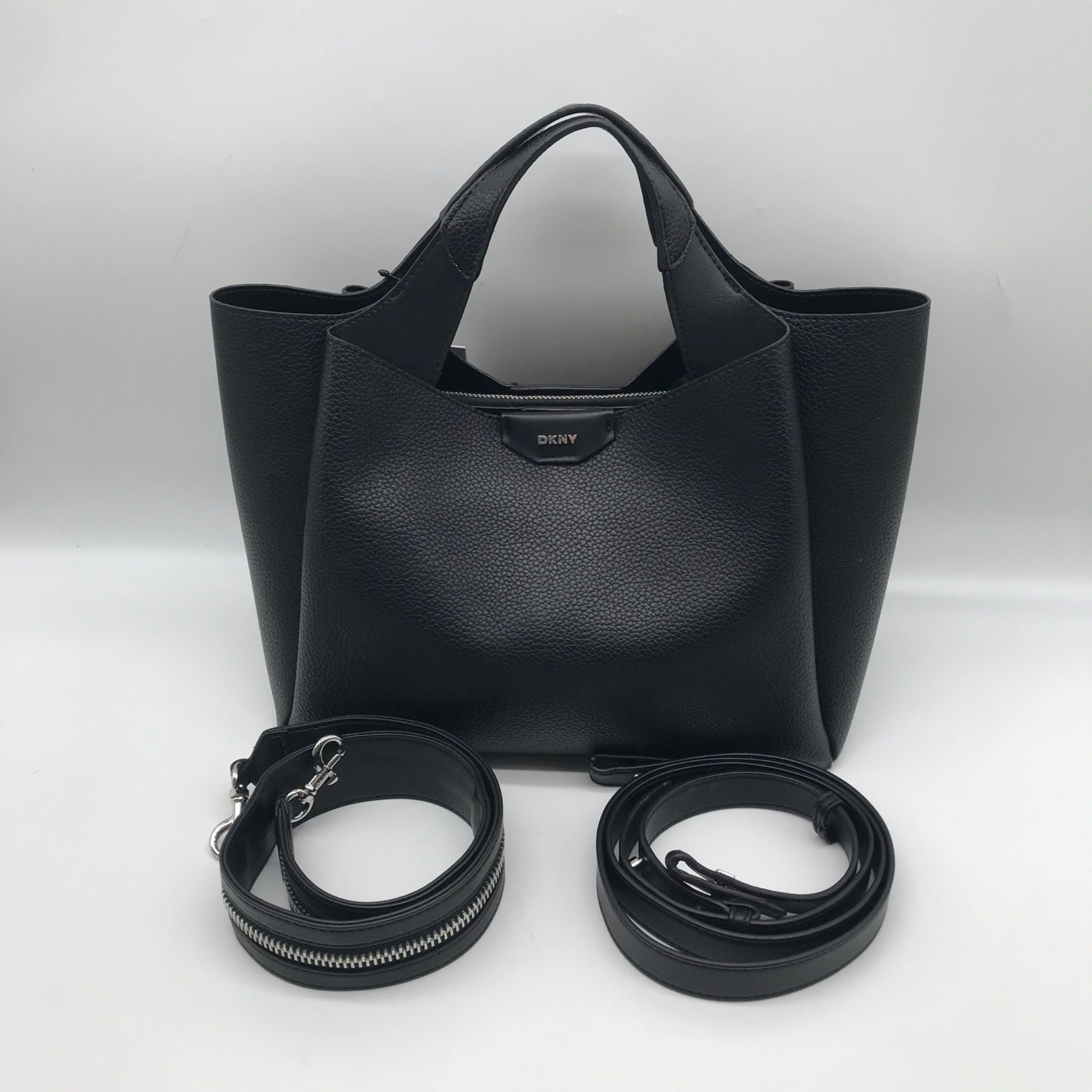 DKNY Black Top Handle Willa Satchel
