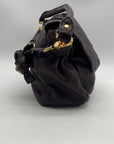 Marc Jacobs Deep Plum Pebbled Leather Hobo Shoulder Bag