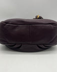 Marc Jacobs Deep Plum Pebbled Leather Hobo Shoulder Bag
