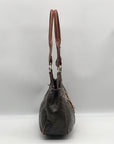 American West Brown Tooled Leather Western Cowgirl Shoulder Bag