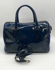 Coach Dark Blue Patent Leather Legacy Helya  Convertible Satchel Bag 26931
