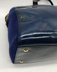 Coach Dark Blue Patent Leather Legacy Helya  Convertible Satchel Bag 26931