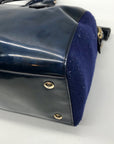 Coach Dark Blue Patent Leather Legacy Helya  Convertible Satchel Bag 26931
