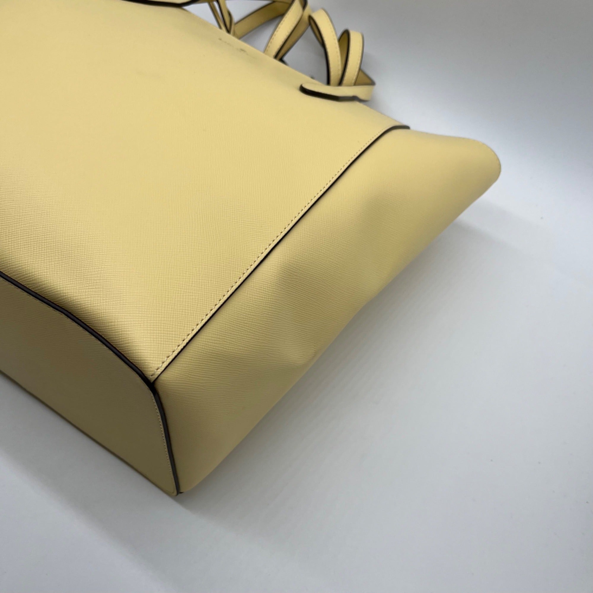 Kate Spade Yellow Saffiano Leather New York Dana Tote Bag