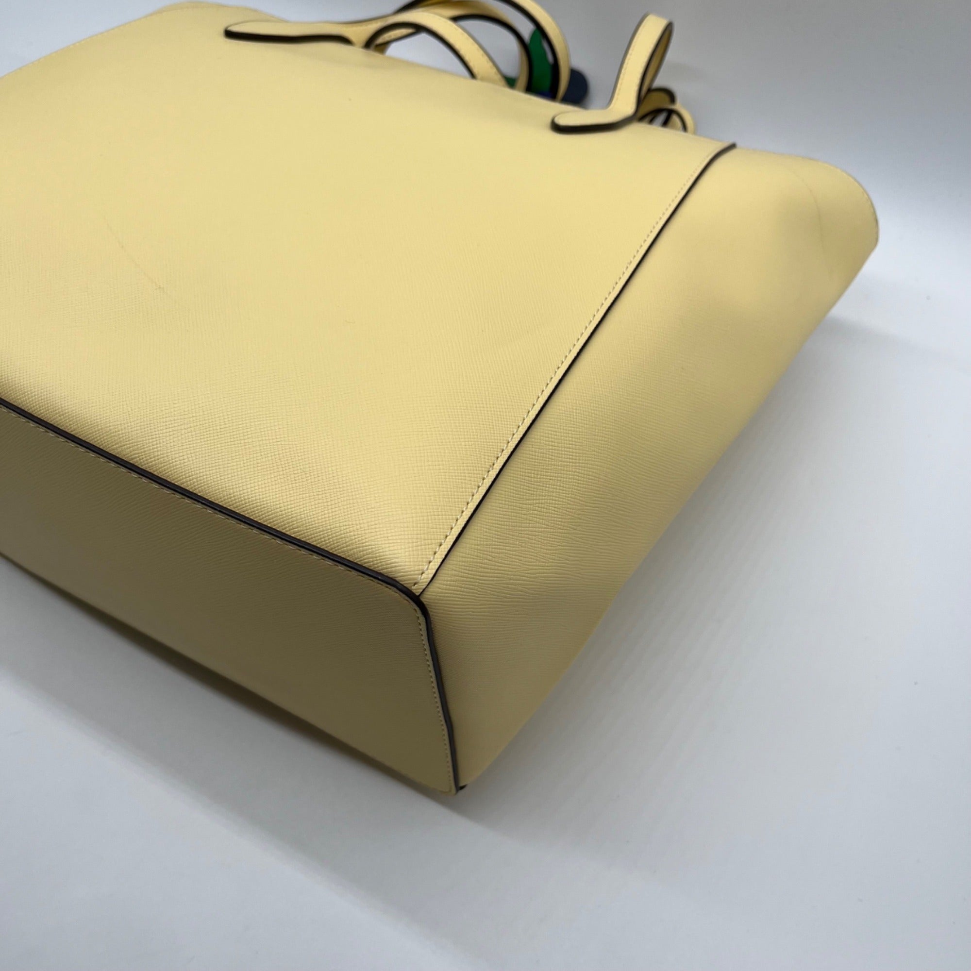 Kate Spade Yellow Saffiano Leather New York Dana Tote Bag