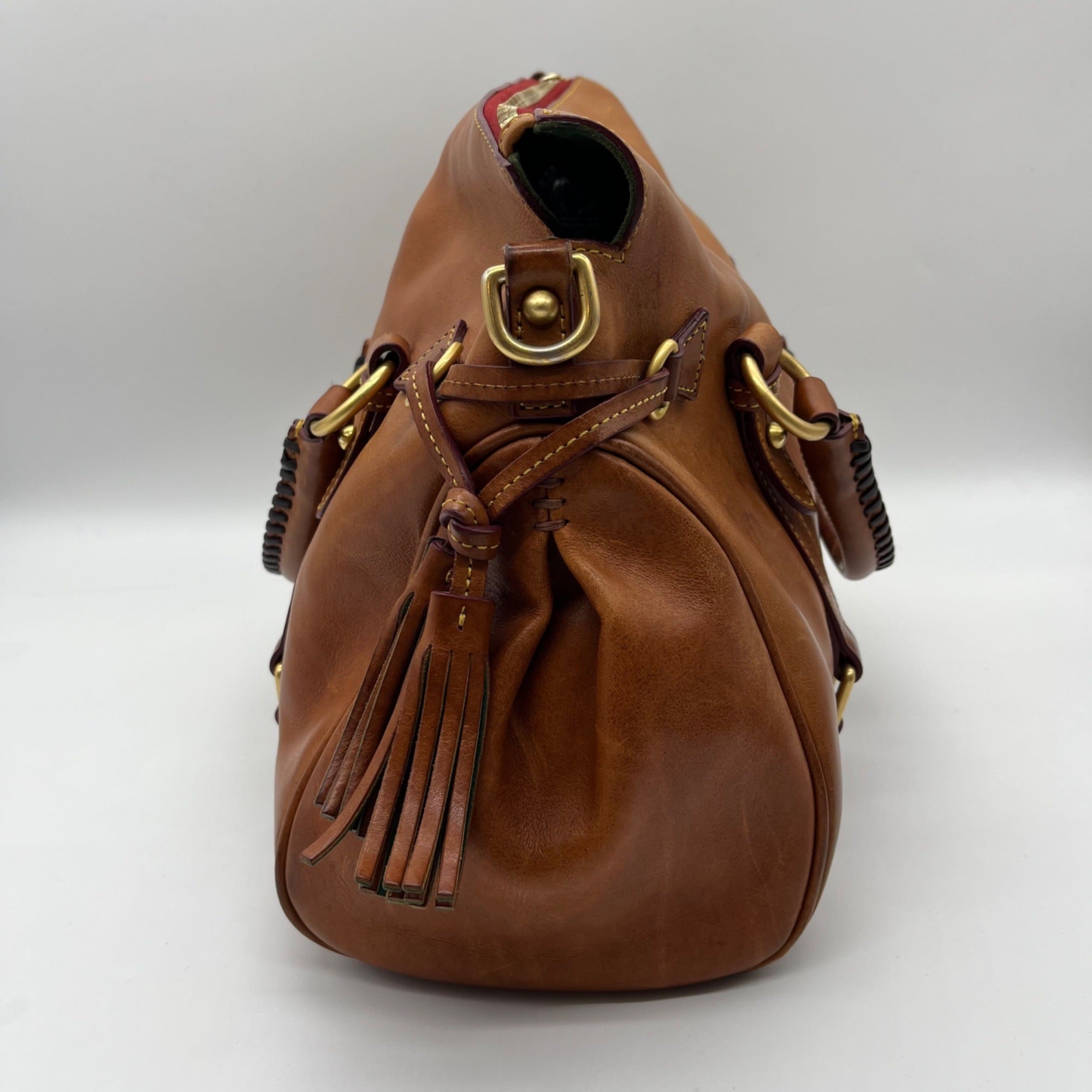 Donney &amp; Bourke Brown Classic Leather Satchel Bag